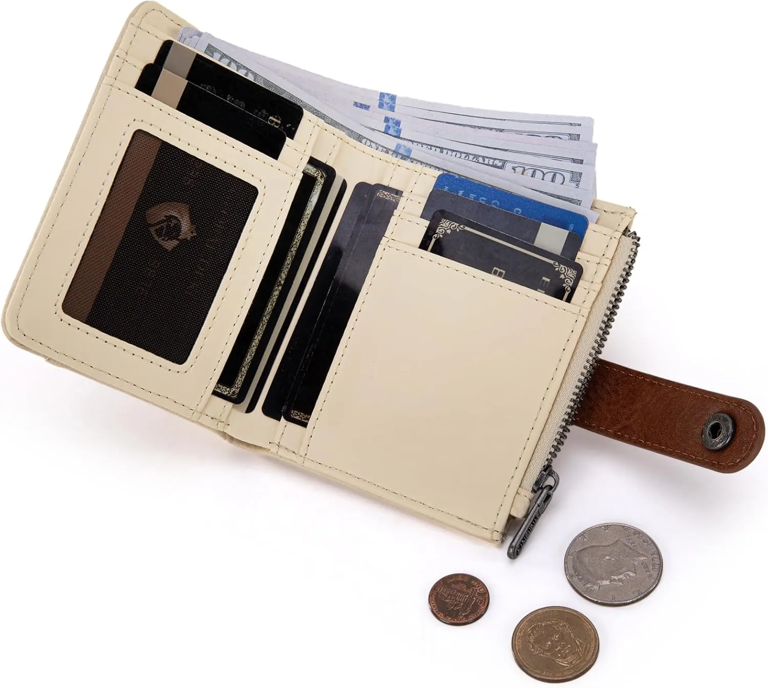 Montana West X Wrangler Wallet Women's Wallets, Card Cases & Money Organizers Bifold Credit Card Wallet RFID Blocking Women's Wallets Ladies Wallett with Removable ID Window