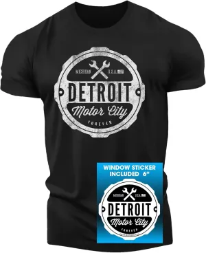 Motor City Forever Detroit T-Shirt Mens by Detroit Rebels