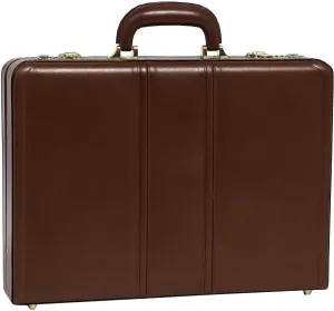 Mountain Majesty Leather 4.5" Expandable Attach Briefcase, Black, 19 x 6 x 15 inches, Top Grain Cowhide Leather, Tablet Pocket.