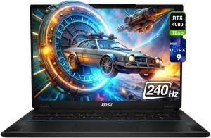 MSI Stealth 18 AI Studio Gaming Laptop, Intel Ultra 9-185H, 32 GB DDR5 RAM, 1 TB PCle SSD, 18” QHD  (2560x1600) 240Hz, Nvidia G-Force RTX 4080, Backlit Keyboard, W11 Home