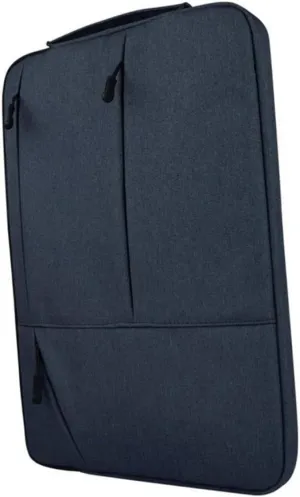 Multi Functional Handbag for with Side Pockets Water Resistant Laptop Sleeve Case Cover Bag Navy Blue for Travel and Work