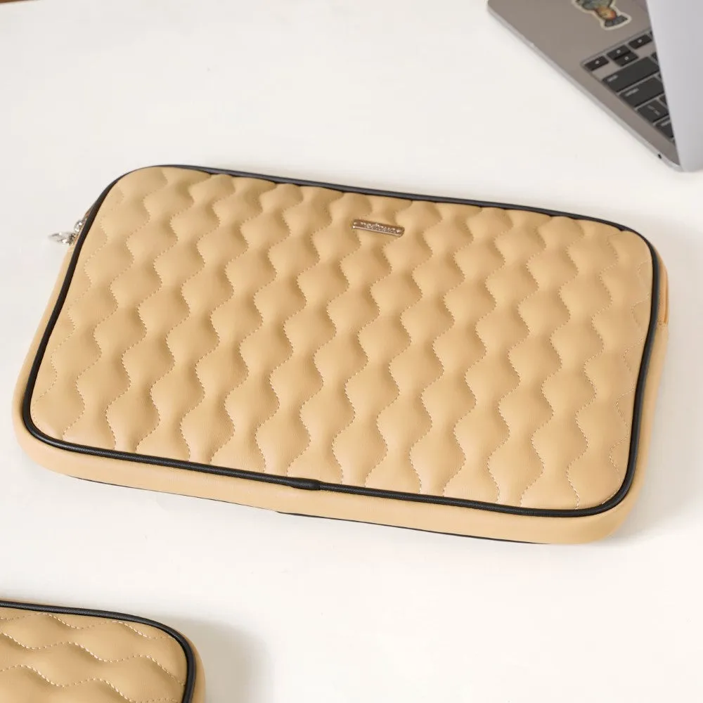 Multi Functional Water Resistant Laptop Sleeve Beige