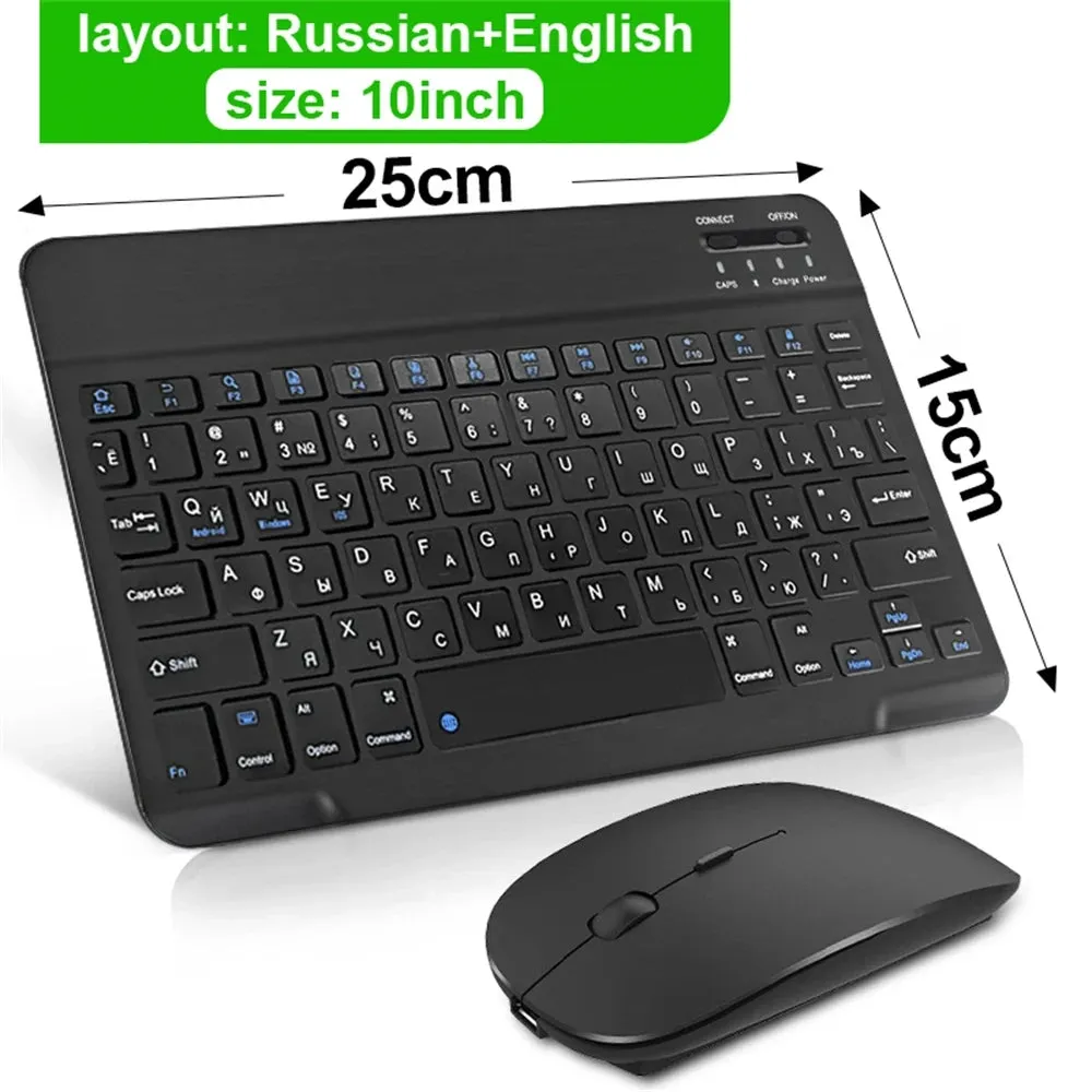 Multi-Language Bluetooth Keyboard Mouse for Tablet
