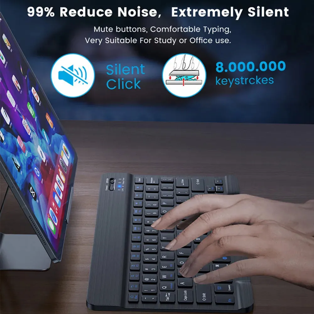 Multi-Language Bluetooth Keyboard Mouse for Tablet