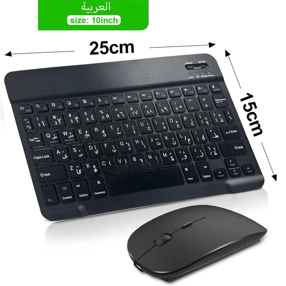 Multi-Language Bluetooth Keyboard Mouse for Tablet