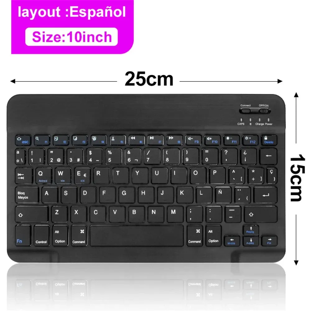 Multi-Language Bluetooth Keyboard Mouse for Tablet