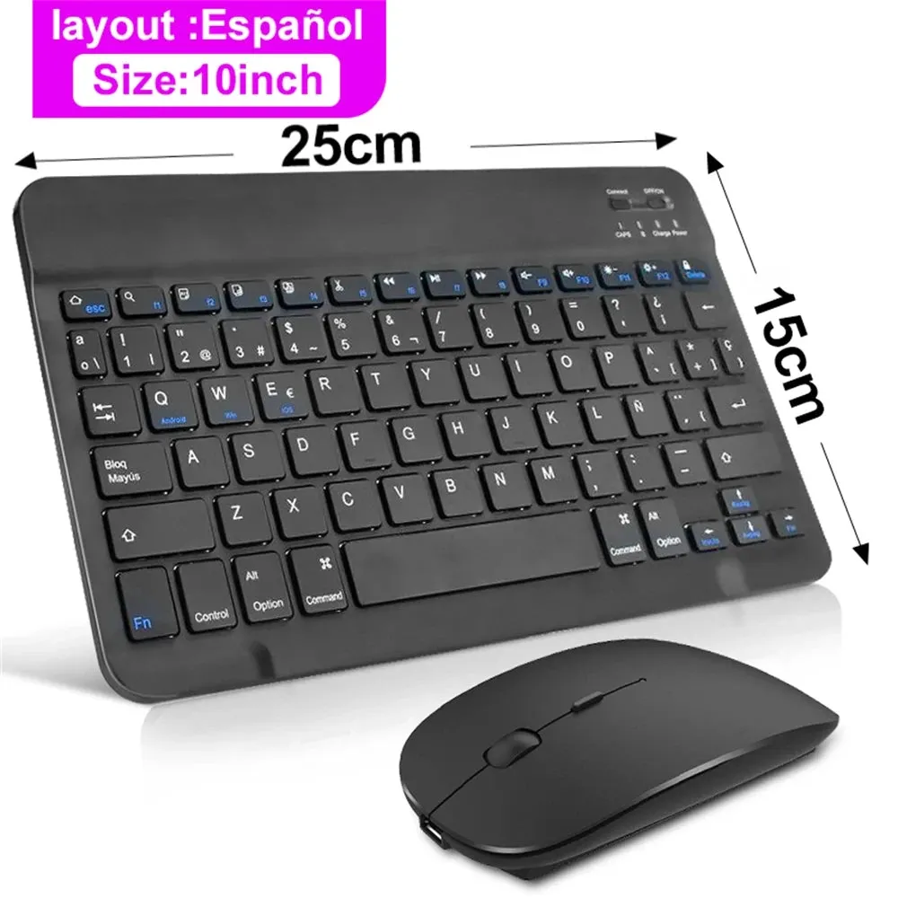 Multi-Language Bluetooth Keyboard Mouse for Tablet