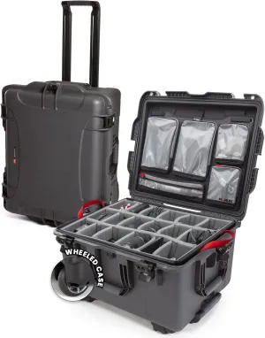 NANUK 960 Pro Photo Kit – Waterproof Travel Camera Hard Case with Padded Dividers and Wheels, 25.4” x 20” x 14.5” Dustproof and Impact-Resistant, Ideal for Heavy Loads – Graphite