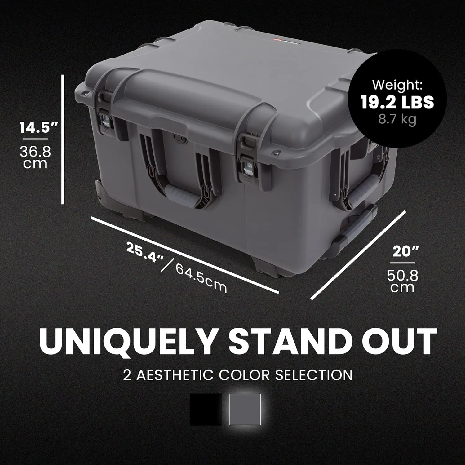 NANUK 960 Pro Photo Kit – Waterproof Travel Camera Hard Case with Padded Dividers and Wheels, 25.4” x 20” x 14.5” Dustproof and Impact-Resistant, Ideal for Heavy Loads – Graphite