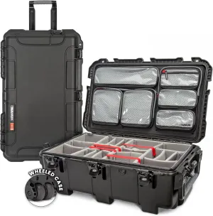 NANUK 962 Pro Photo Kit– Waterproof Large Travel Camera Hard Case with Wheels, Padded Dividers & Retractable Handle, 31" x 20" x 11" –Impact-Resistant, Dustproof, Durable, Ideal for Heavy Loads –Black