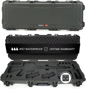 NANUK 985/990 Hard Case 40” and 47" with Wheels & Custom Fit Foam Insert, IP67 Waterproof & Crushproof, Rugged Construction for Ultimate Protection, Made in North America
