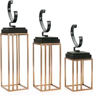 Necklace Display Holder 3pcs Watch Stand Jewelry Display for Show, Metal Watch Holder Hanger for Women, Small Watch Jewelry Display for Selling Photo Jewellery Stand Holder