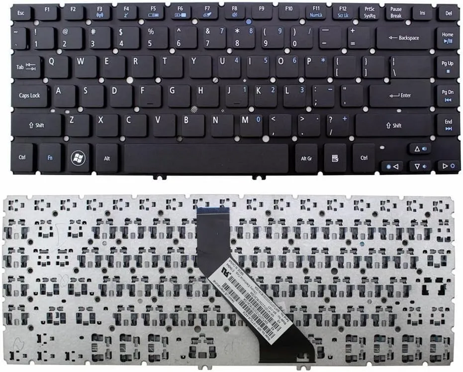 New Laptop Keyboard (Without Frame Non-Backlit) Replacement for Acer TravelMate P645-M P645-MG P645-S P645-SG P645-V P645-VG US Layout Black Color