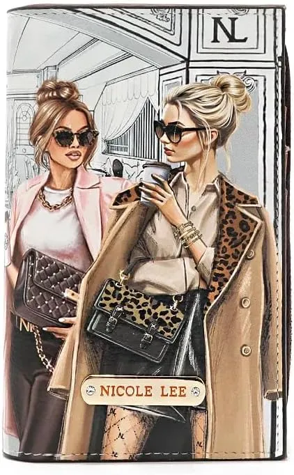 Nicole Lee Bifold Wallet, 7 Card Slots, Vegan Leather, RFID Blocking (LADIES NIGHT OUT)