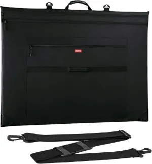 Nicpro Light Weight Art Portfolio Bag, 32 x 42 Extra Large Art Portfolio Case with Detachable Shoulder Strap, Leather Corners, Carrying Storage Case for Artwork, Canvas, Poster, Sketching, and Drawing