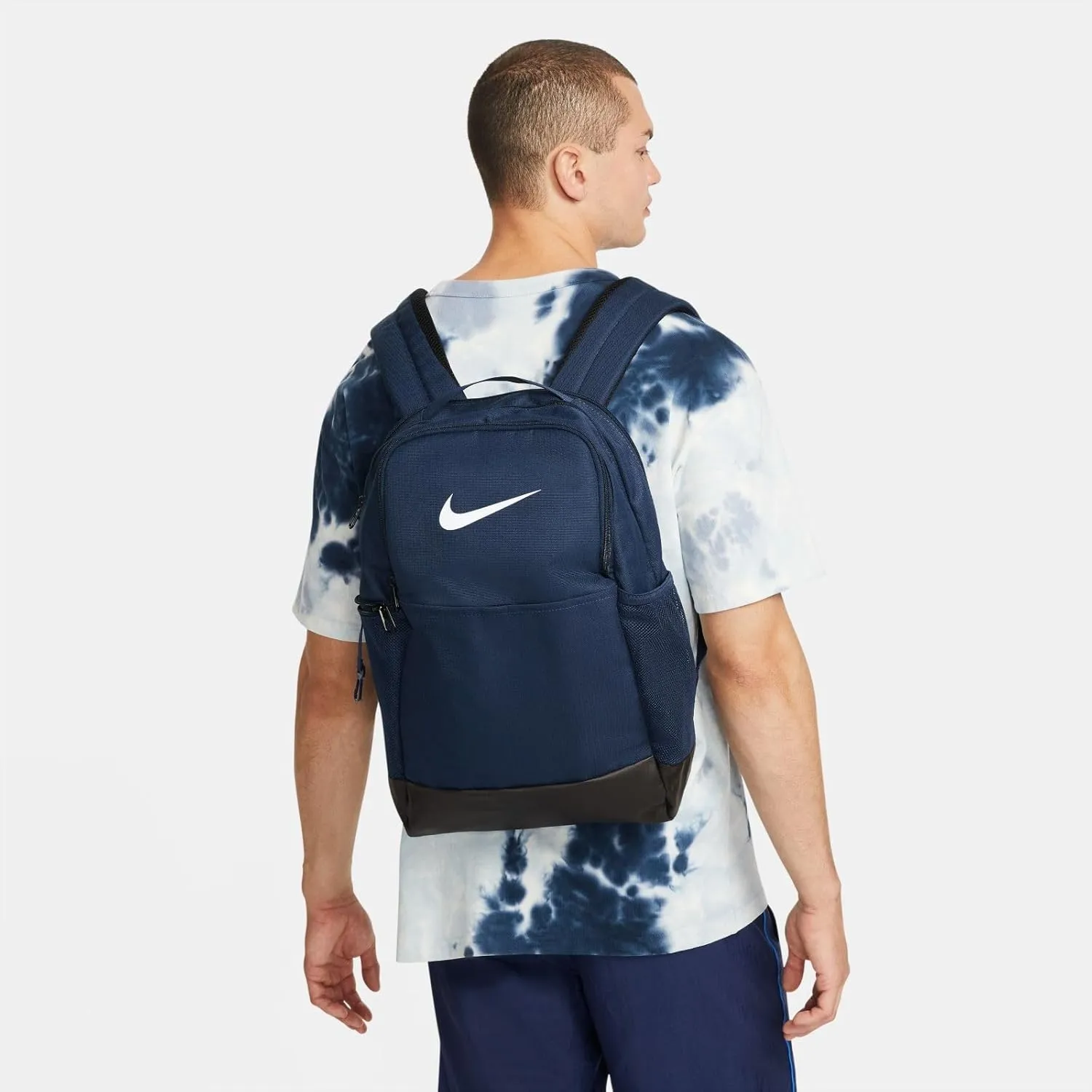 Nike Brasilia 9.5 Training Backpack, Midnight Navy/Black/White, Medium