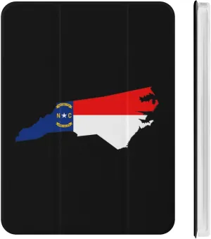 North Carolina State Flag Map Protective Case Compatible with Ipad Mini4/5/6 with Pen Slot Kickstand