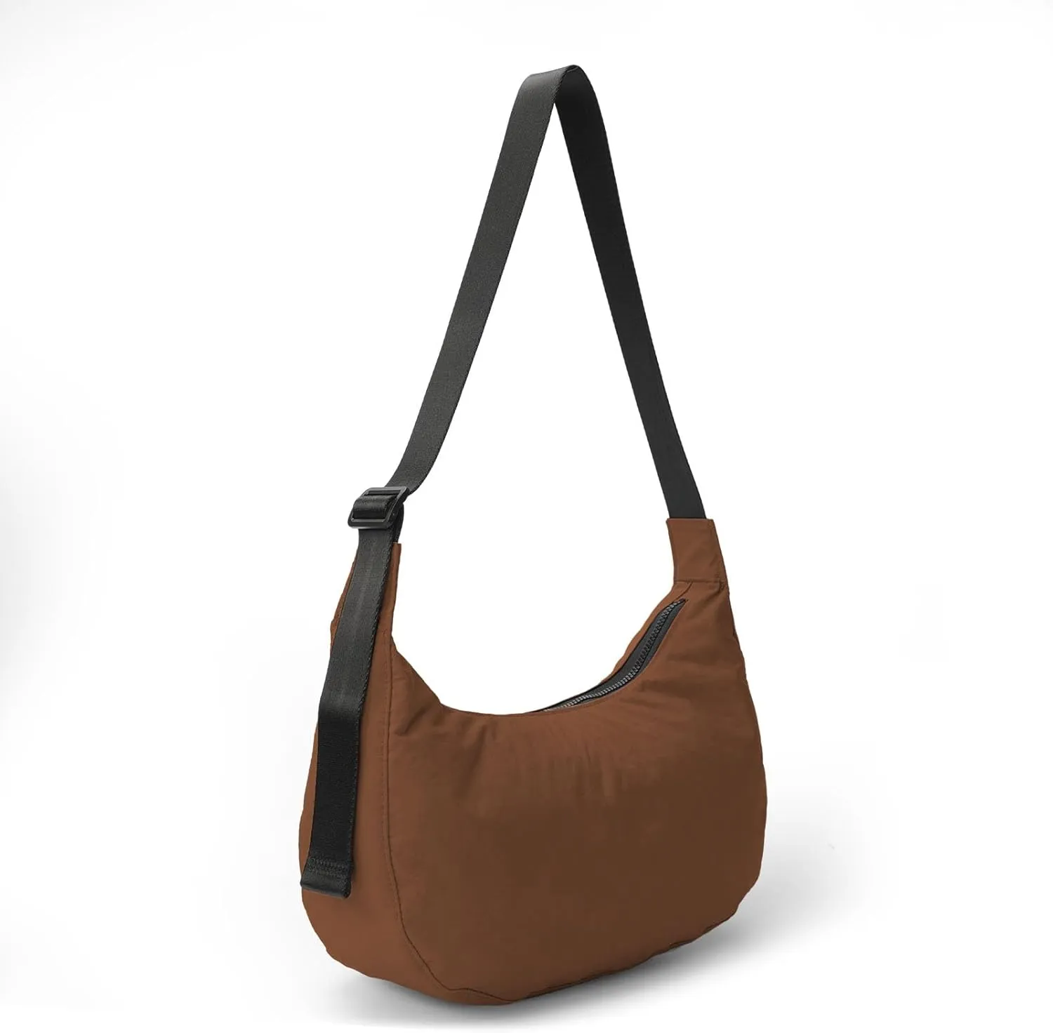 Nylon Crescent Bag - Casual Shoulder Crossbody with Adjustable Strap & Dual Interior Pockets