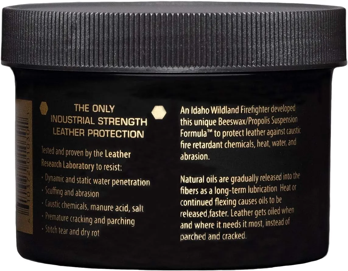 Obenauf's Heavy Duty LP Leather Preservative (8oz)- All Natural Beeswax Oil Conditioner- Rejuvenate Restore & Preserve Sunfaded or Cracked Boots Jackets Saddles Car Auto Upholstery Furniture- USA Made