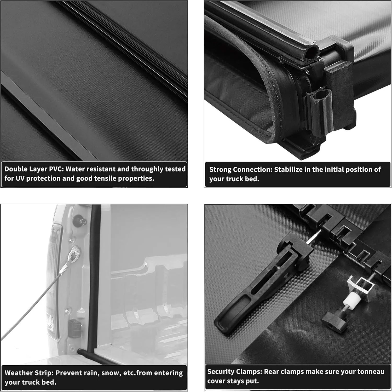 oEdRo Soft Tri-Fold Truck Bed Tonneau Cover Compatible with 2002-2025 Dodge Ram 1500 (Inclu. Classic & New), 2003-2025 Dodge Ram 2500 3500, Fleetside 6.4 Ft Bed w/o Ram Box
