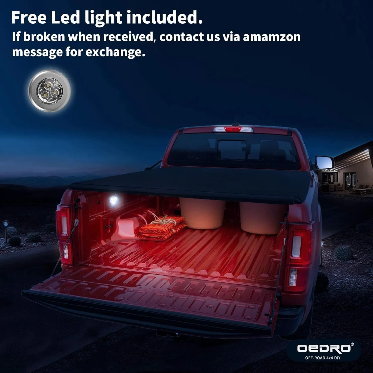 oEdRo Soft Tri-Fold Truck Bed Tonneau Cover Compatible with 2002-2025 Dodge Ram 1500 (Inclu. Classic & New), 2003-2025 Dodge Ram 2500 3500, Fleetside 6.4 Ft Bed w/o Ram Box
