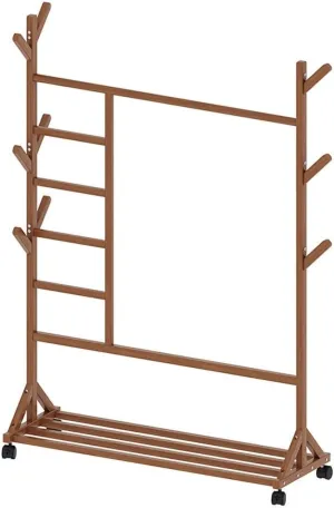 Office Coat Rack Multifunctional Design Household Wheeled Movable Vertical Clothes Hanger Independent Coat Rack Coat Rack Hanger Seat Bedroom Coat Rack(A)