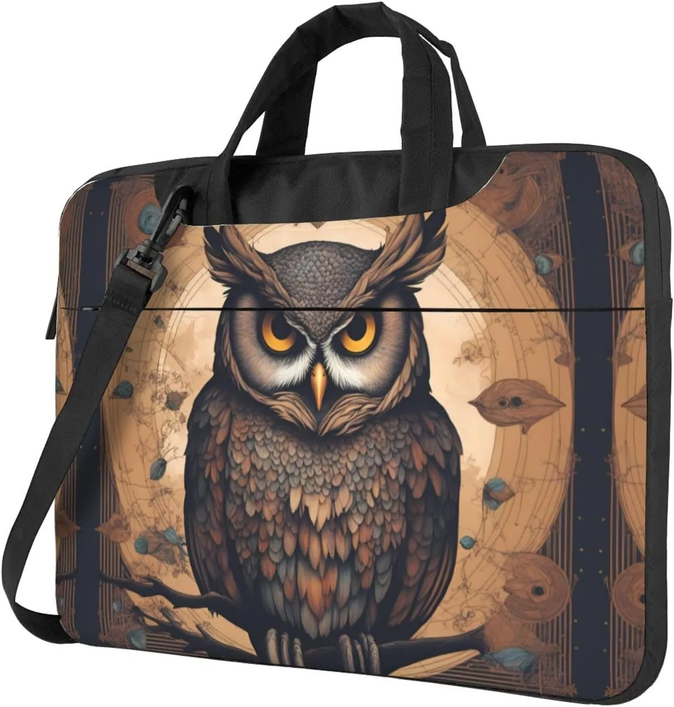 Owl Beliefs Prints Laptop Bag - with Soft Interior, Multiple Pockets - Ideal for Men, Travel and Business