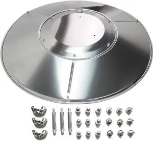 Patio Heater Reflector Shield, Propane Outdoor Heaters Replacement Part - Top Dome, 3-Hole Mount, 33" Dia Round