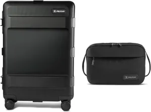 Pelican ATX 25" Waterproof Wheeled Check-In Travel Hard Case, Black, with DK5 ModPak Toiletry Bag