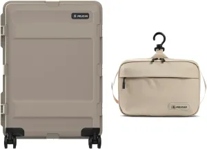 Pelican ATX 25" Waterproof Wheeled Check-In Travel Hard Case, Sand, with DK5 ModPak Toiletry Bag