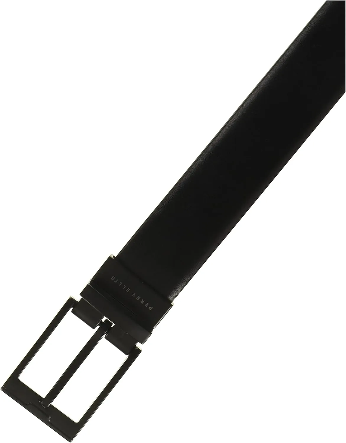Perry Ellis Portfolio Men’s Reversible Cop Belt, Matte Leather, Burnished, Black Buckle, 1.5" Width (Available in Big & Tall)