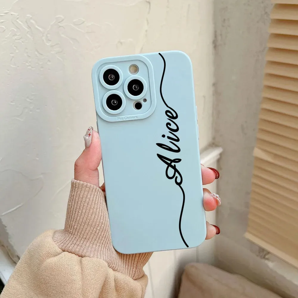 Personalized Custom Name Luxury Silicone Case for iPhone
