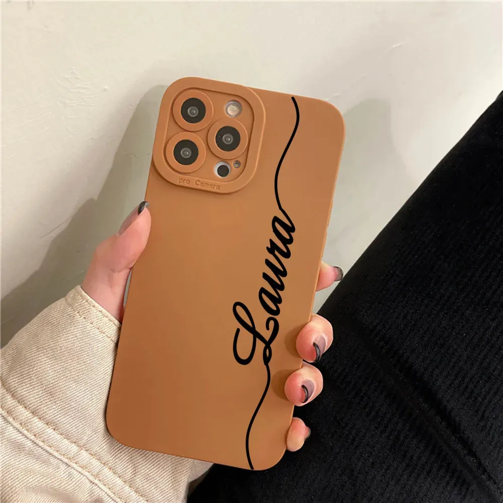 Personalized Custom Name Luxury Silicone Case for iPhone