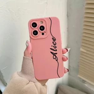Personalized Custom Name Luxury Silicone Case for iPhone