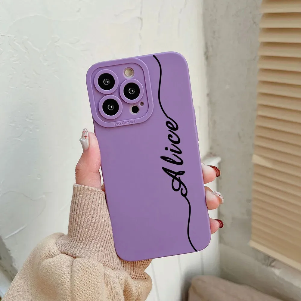 Personalized Custom Name Luxury Silicone Case for iPhone