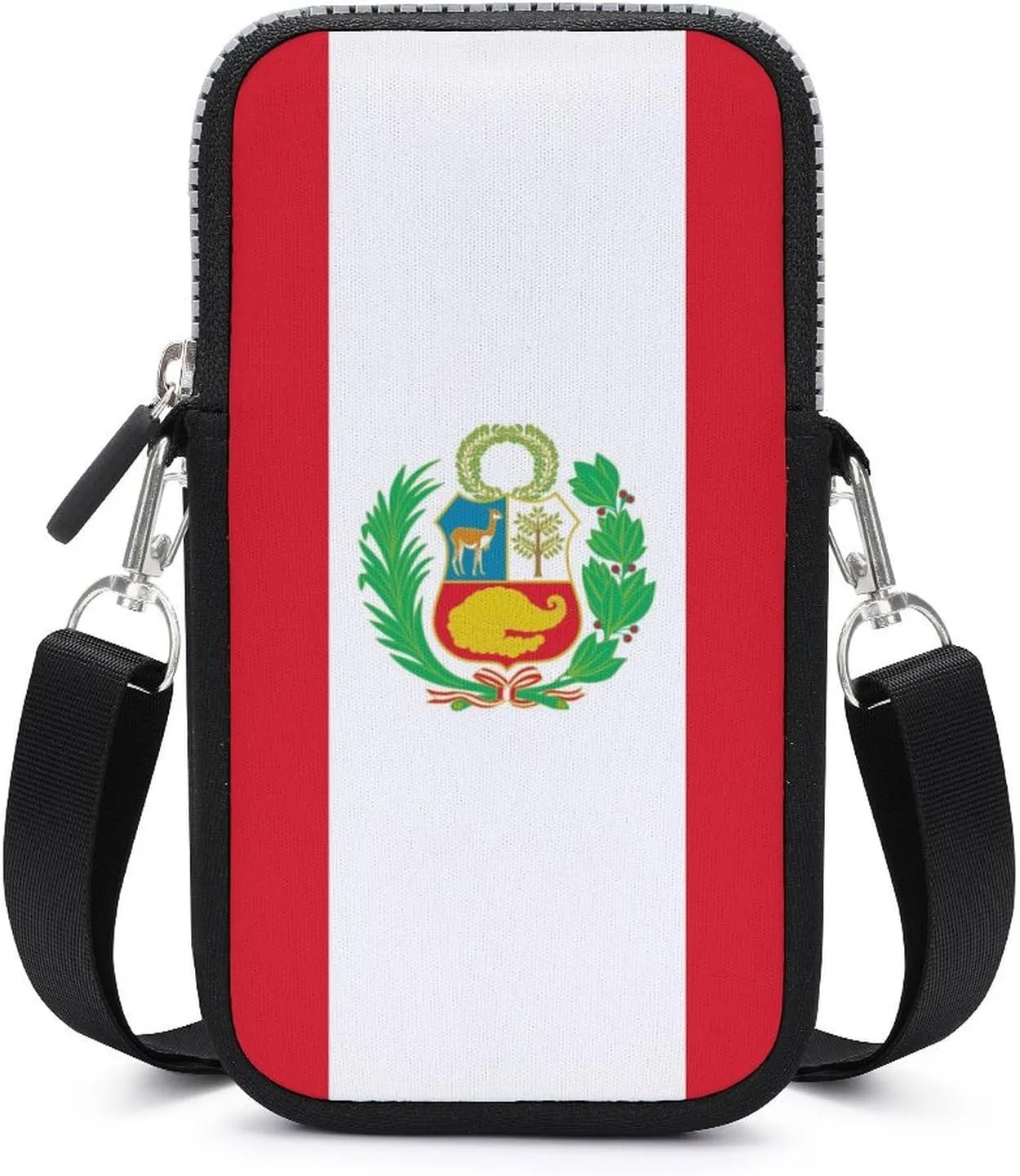 Peruvian Flag Phone Bag Waterproof Phone Crossbody Bag Purse Mini Smartphone Wallet Bag