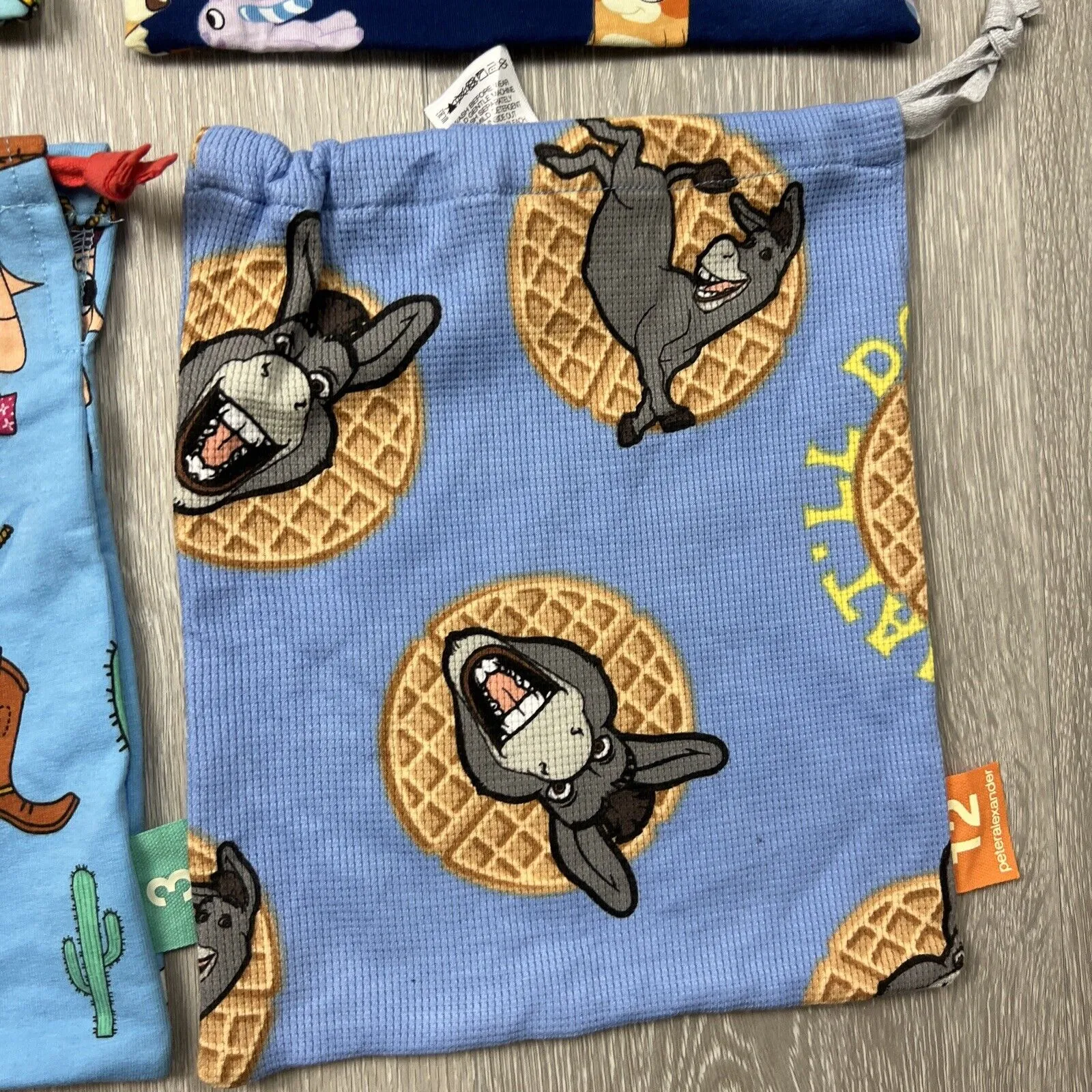 Peter Alexander Pyjama Bag Bundle (Bluey, Yoshi, Woody Toy Story, Shrek Donkey)
