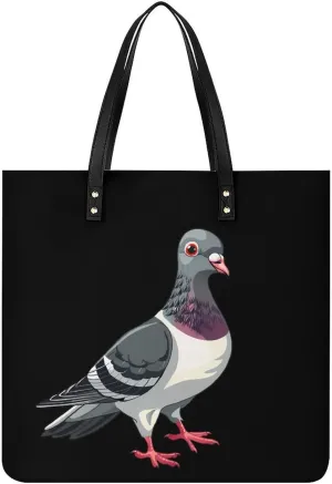 Pigeon Top Handle Satchel Handbags PU Leather Tote Bags Shoulder Bags for Women