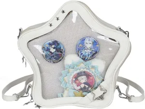 Pins Display Crossbody Bag Star-Shaped Ita Bag Y2k Aesthetic Cute Handbag for Anime Comic Con