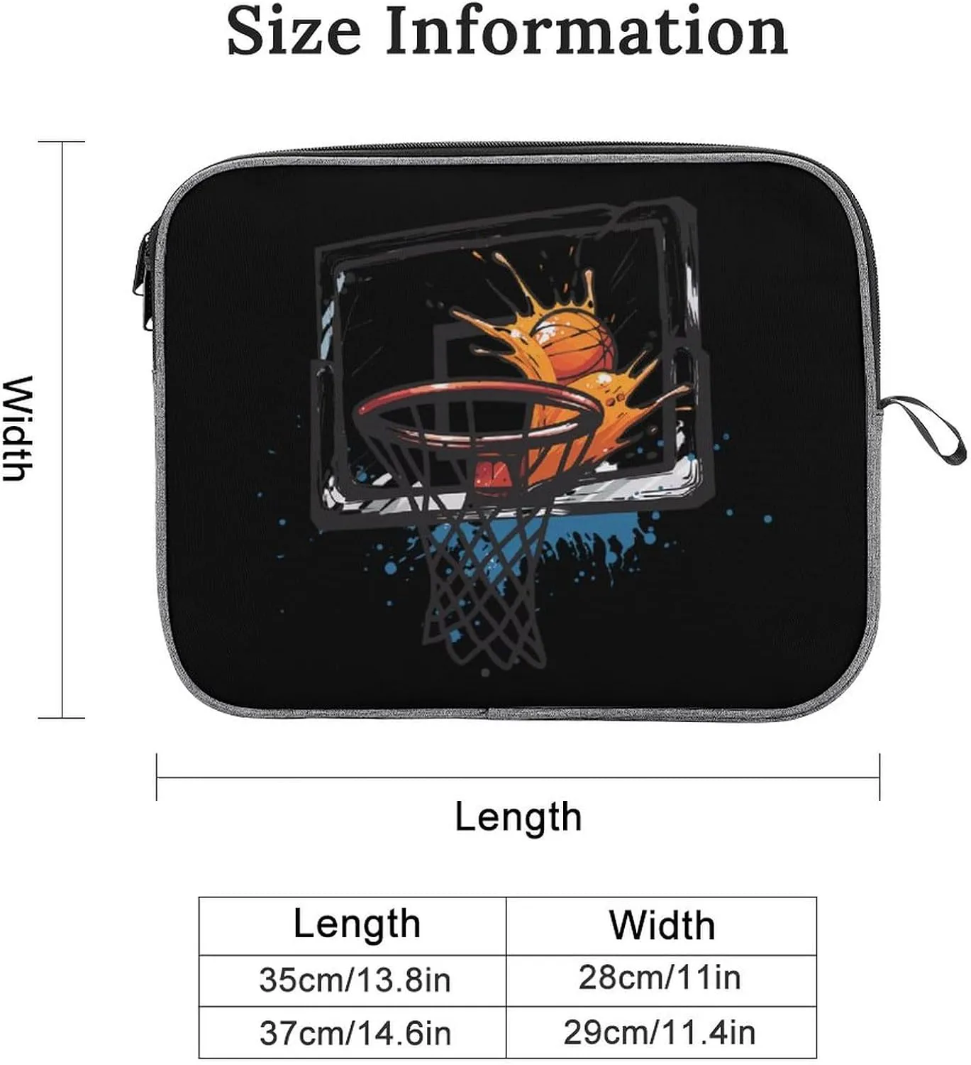 Player Basketball Slam Dunk Laptop Bag Protective Laptop Sleeve Bag Briefcase Carrying Case Handbags for Men Women