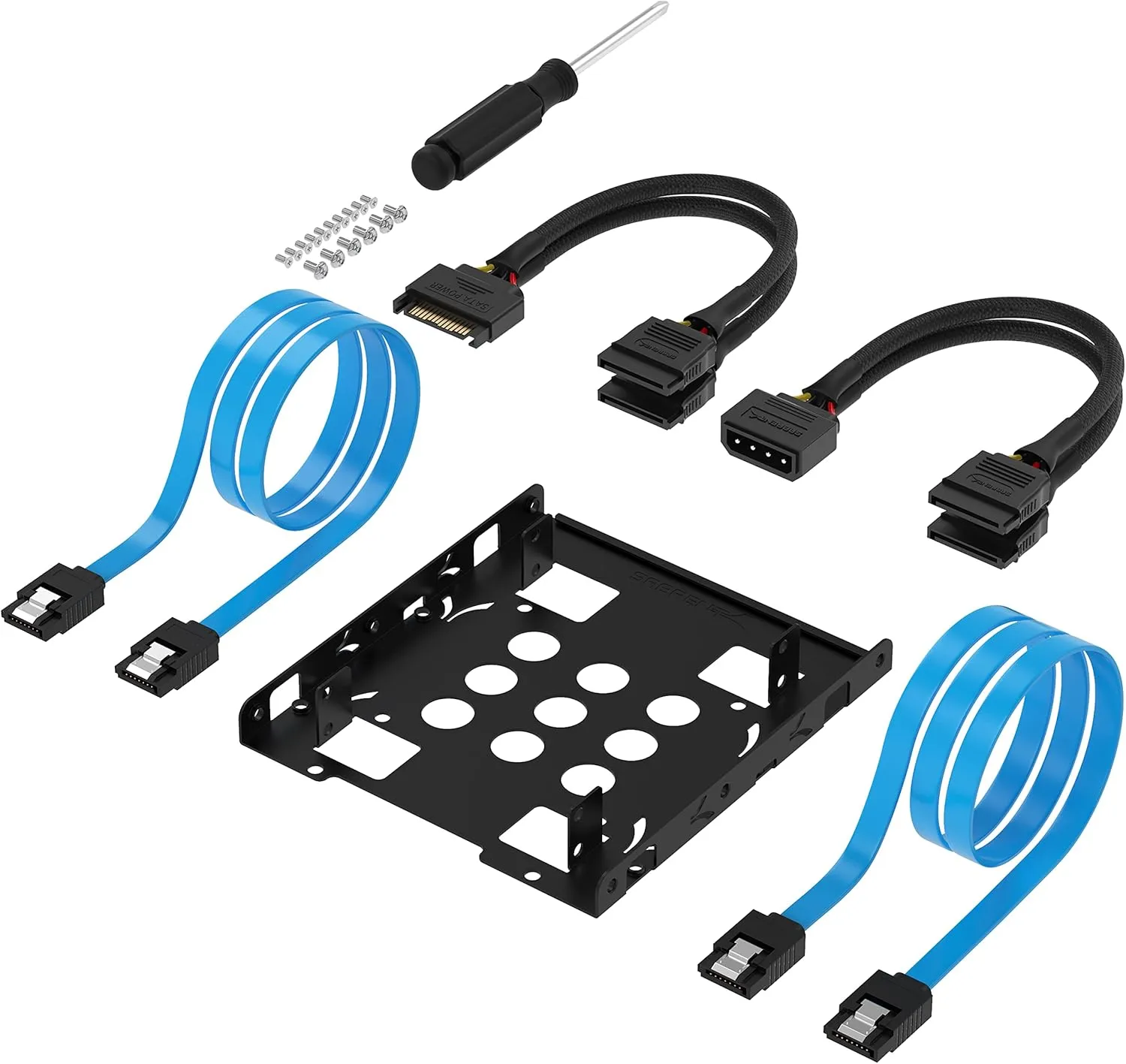 PNY CS900 1TB 3D NAND 2.5" SATA III Internal Solid State Drive (SSD) - (SSD7CS900-1TB-RB) & SABRENT 3.5 Inch to x2 SSD / 2.5 Inch Internal Hard Drive Mounting Kit