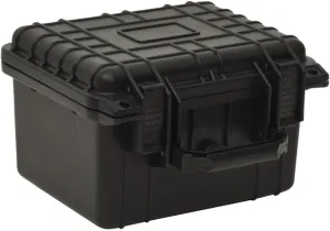 Portable Flight Case Black with Shock and Water Resistance, Removable Foam Insert, 10.6"x9.8"x7.1"