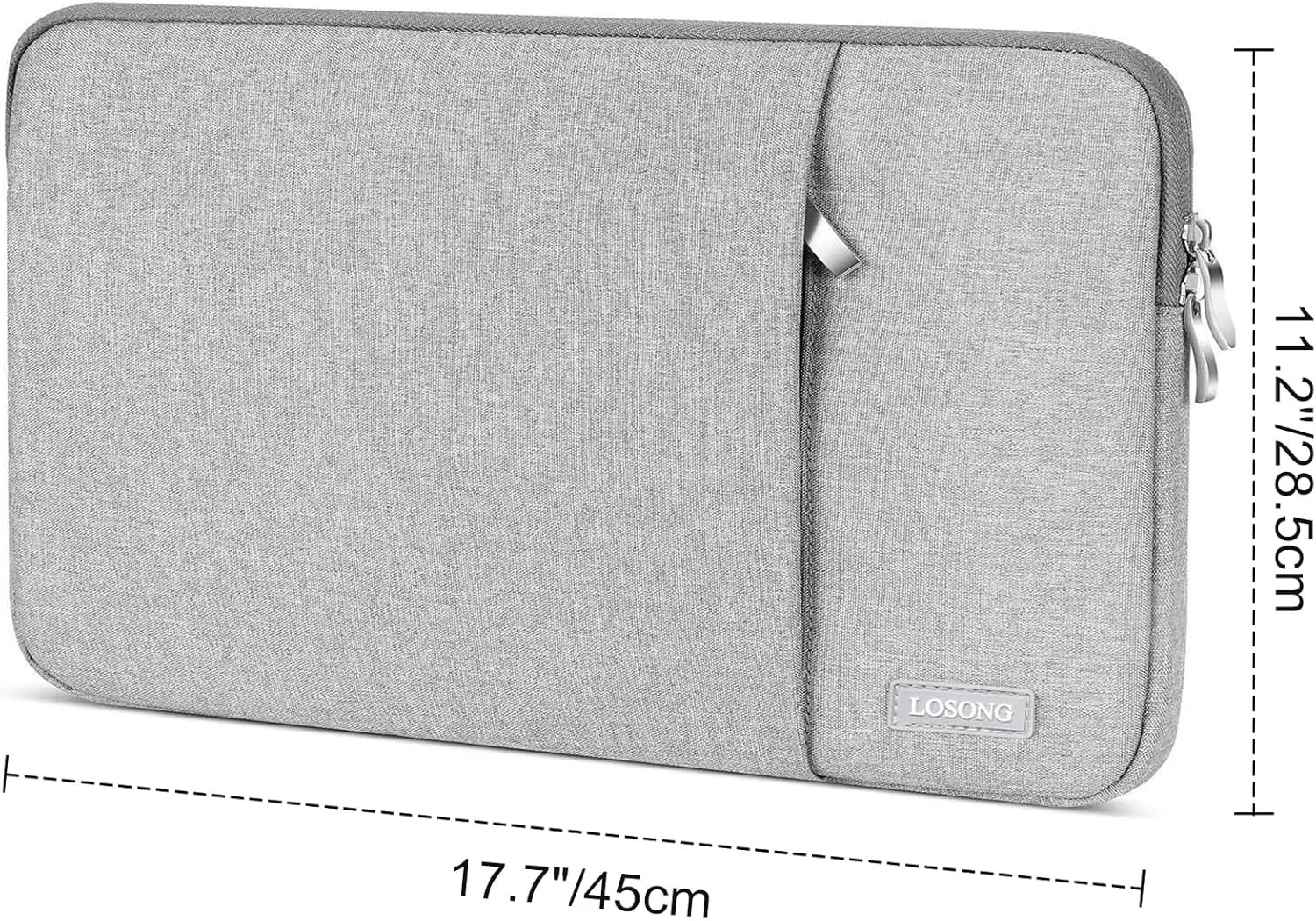 Portable Monitor Case 18.5 Inch,Protective Carrying Sleeve for Most 18.5 in Monitors,Water Resistant Portable Laptop Display Bag with Accessory Pocket,Size-17.7"x11.2" Gray