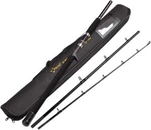 Portable Saltwater Offshore Heavy 3-Piece Travel Graphite Baitcasting Fishing Poles Casting Boat Jigging Trolling Conventional Rods with Rod Case Bag (6'/7'/8')