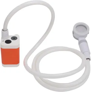Portable Shower, Stainless Steel Panel, 80 Minutes, Sealed Motor, Screen Display, for Camping Hiking Traveling Cleaning