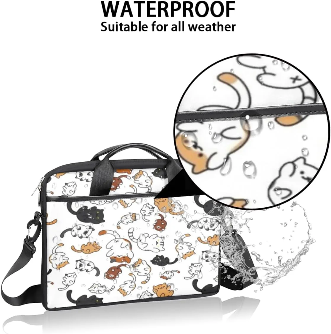 Prairie Animal Laptop Bag for Men Women 13-15 Inch Case Bags Sleeve Shoulder with Anti Slip Removable The Pad Straps