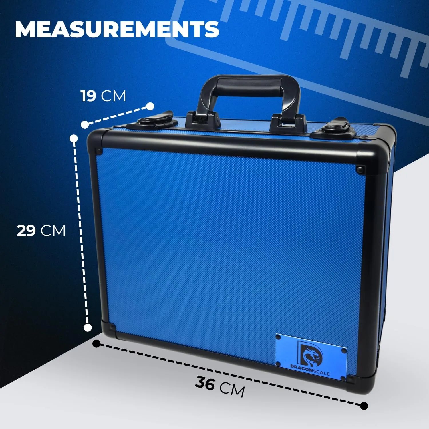 Precision Metal Slab Case – Holds 45 Graded Sports and Trading Cards – Durable Aluminum Storage Box for PSA, BGS, CGC Slabs – XL-45 Blue