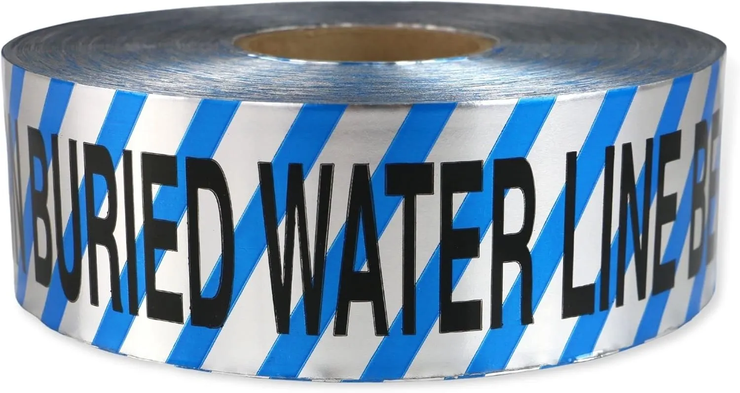 Presco Underground Detectable Tape: 3 in. x 1000 ft. (Green with Black "CAUTION BURIED SEWER LINE BELOW" printing)