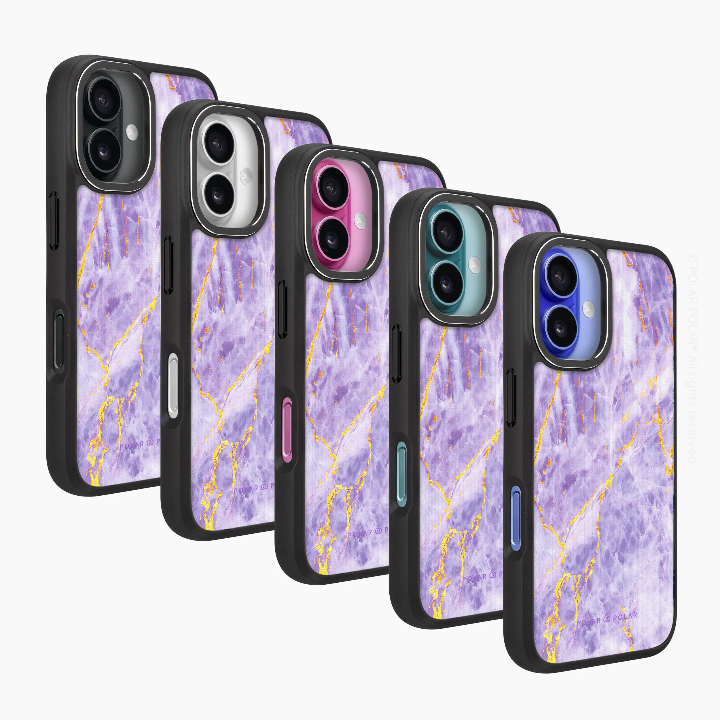 Princess Purple - iPhone 16 Frosted Black Bumper MagSafe Case