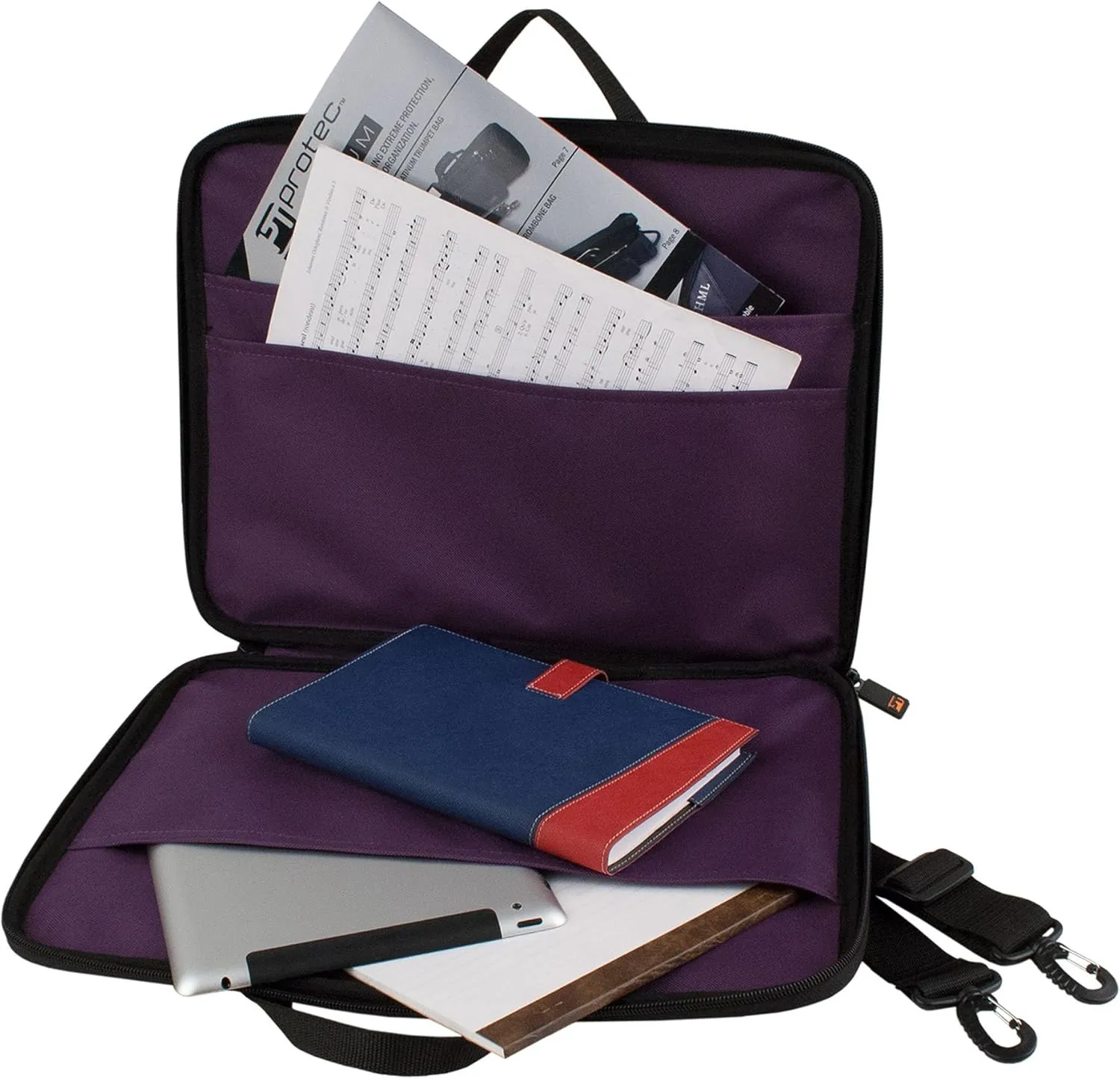 Protec Slim Portfolio Bag, Purple (P5PR), Fits up to 10.5 x 15" paper